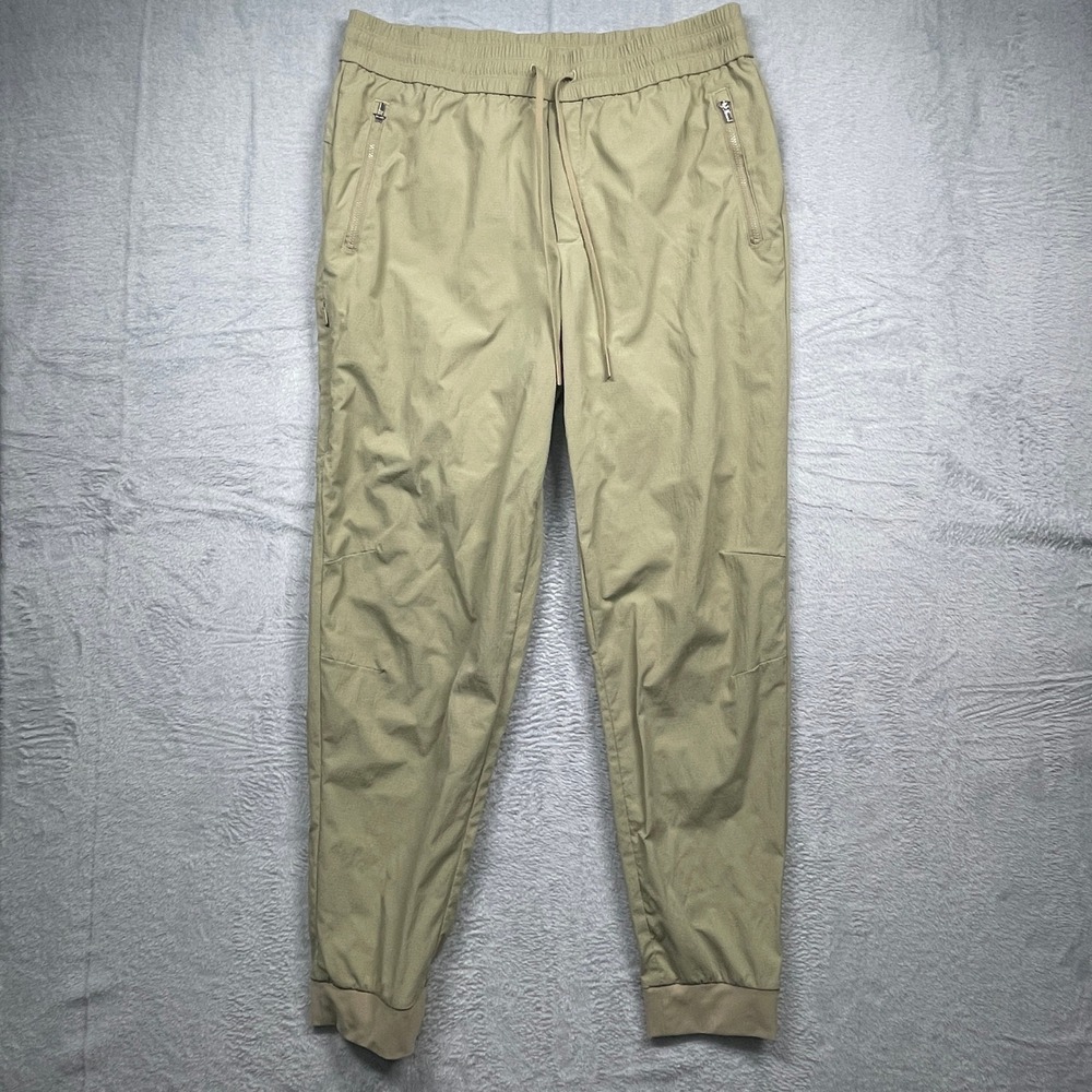 Athleta Headlands Hybrid Trekker Joggers Womens L Tall Tan Khaki Ripstop Hiking